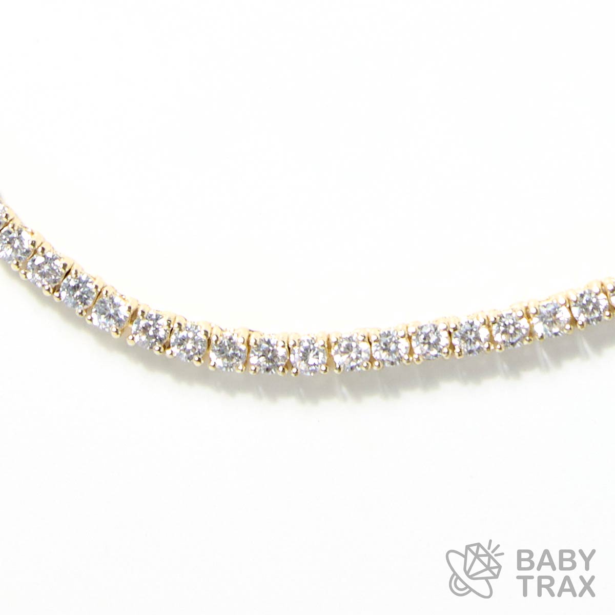 シルバー925 ジルコニア テニスネックレス 3mm 45.5cm YGメッキ 05G2TN-12