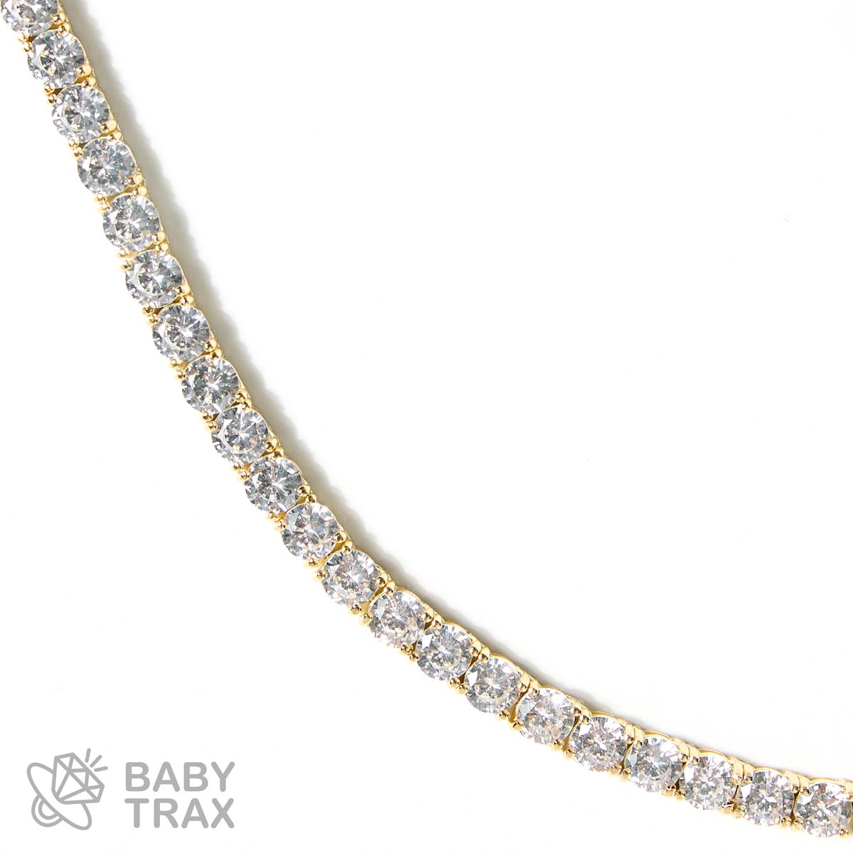 シルバー925 ジルコニア テニスネックレス 5mm 45.5cm YGメッキ 05G2TN-32