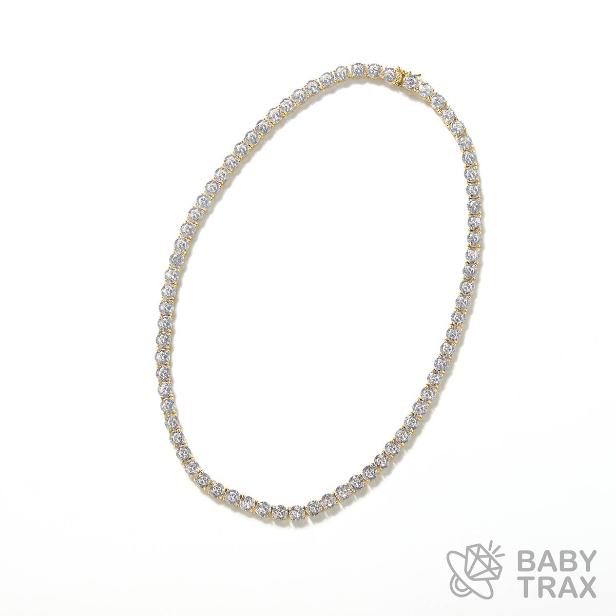 BABYシルバー925 ジルコニア テニスネックレス 6mm 45.5cm YGメッキ 05G2TN-43