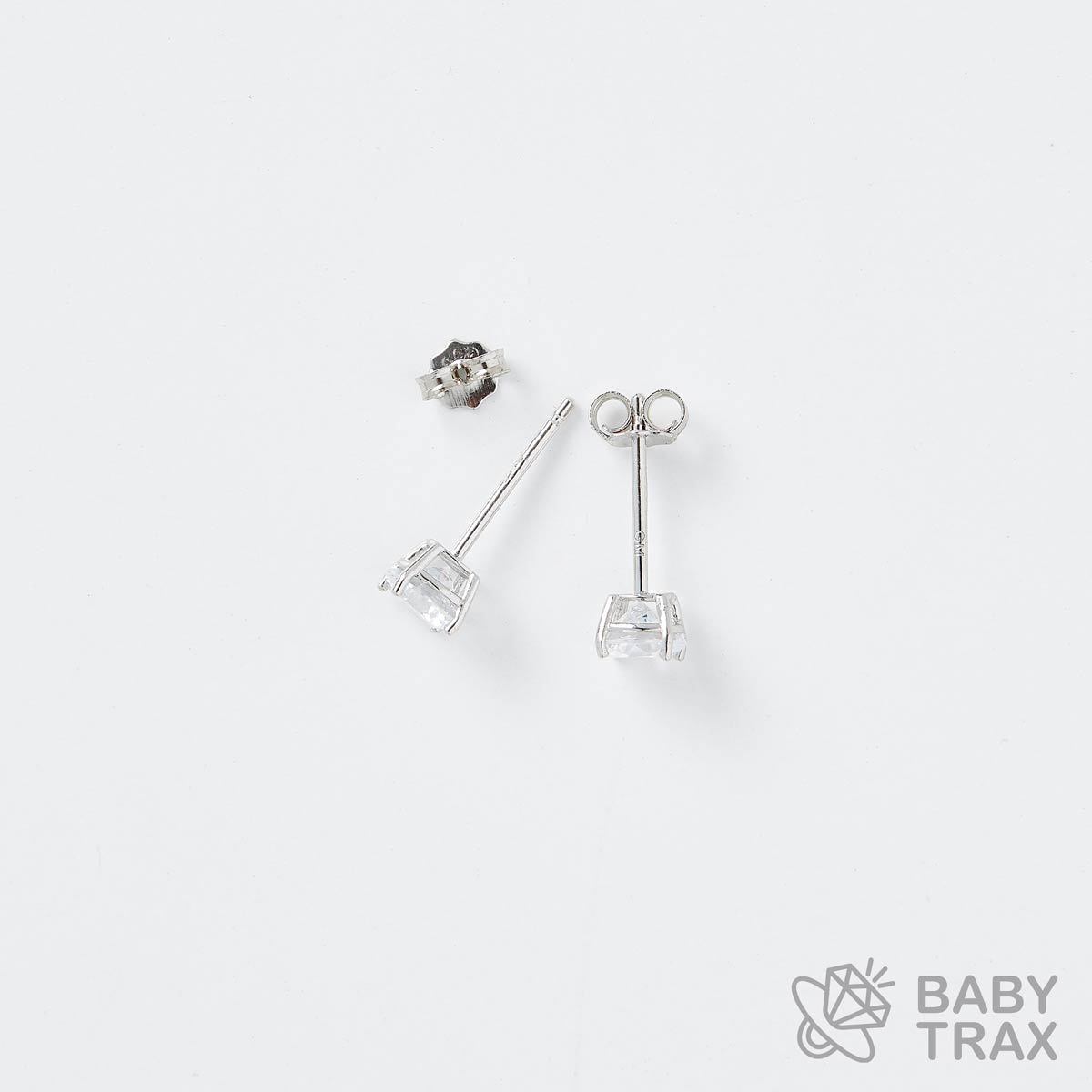 シルバーピアス WG 925silver ジルコニア長さ000mm 幅5mm 4PC1