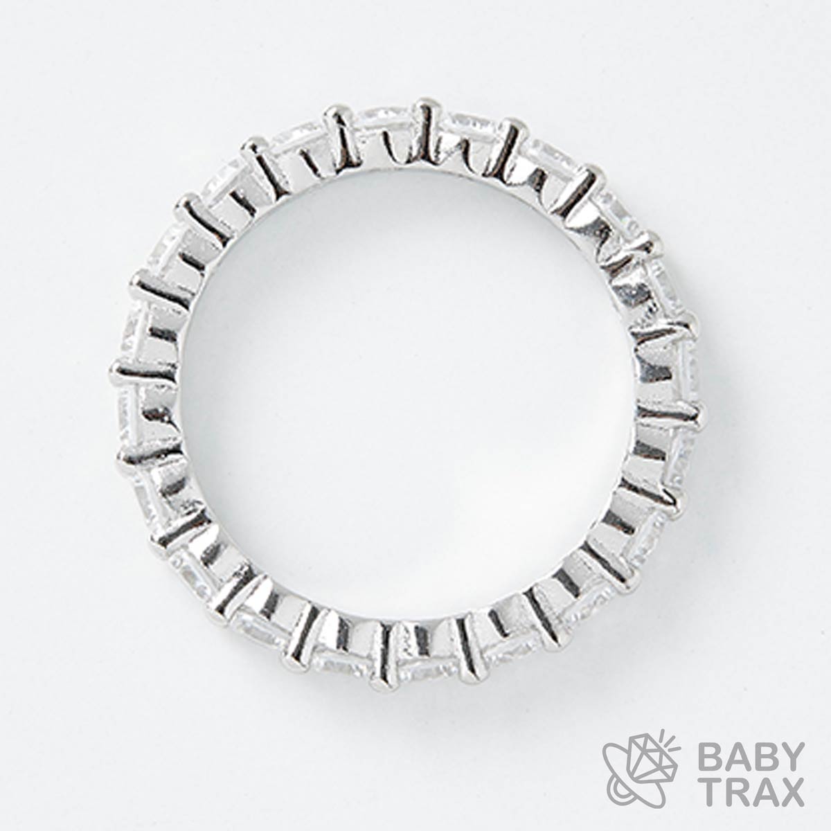 エタニティーリング 14号 WG 925silver ジルコニア長さ014mm 幅3mm 4RG24