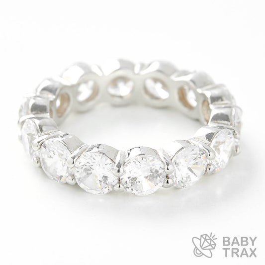 エタニティーリング 14号 WG 925silver ジルコニア長さ014mm 幅5mm 4RG3