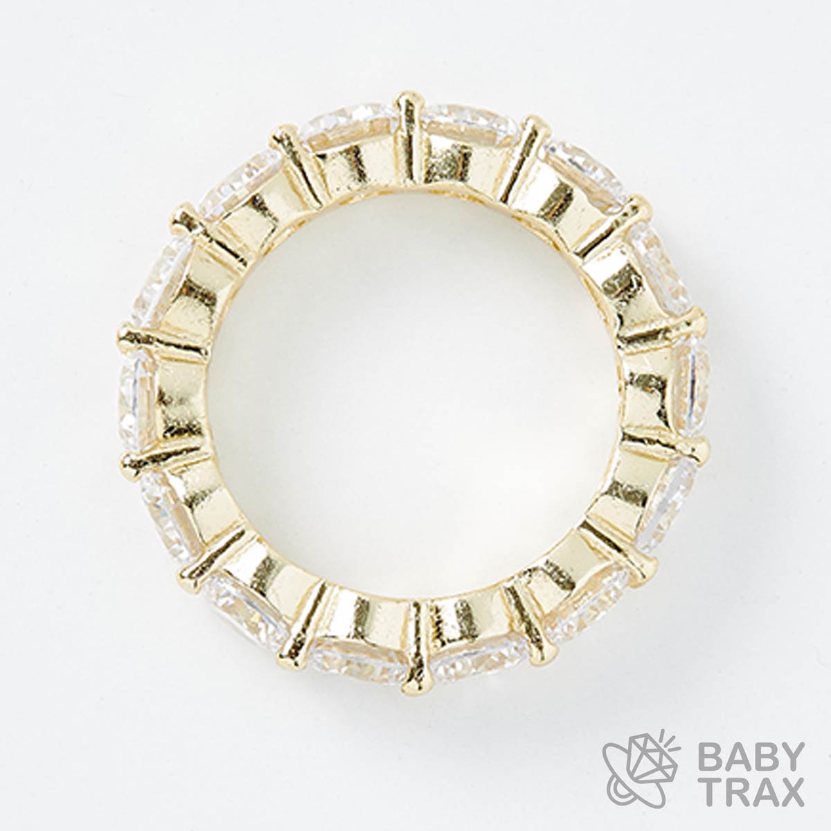 エタニティーリング 14号 YG 925silver ジルコニア長さ013mm 幅5mm 4RG33