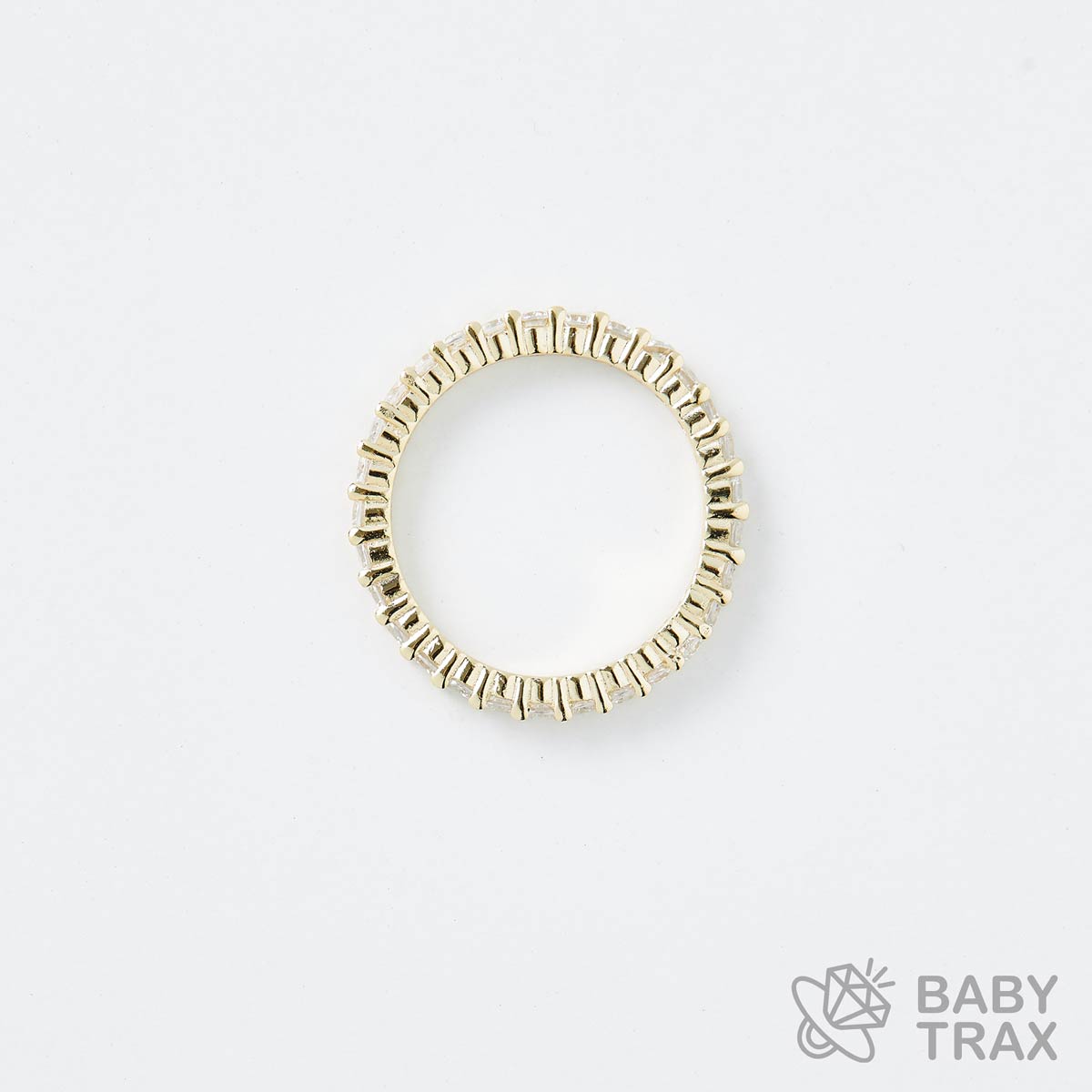 エタニティーリング 12号 YG 925silver ジルコニア長さ011mm 幅2mm 4RG4