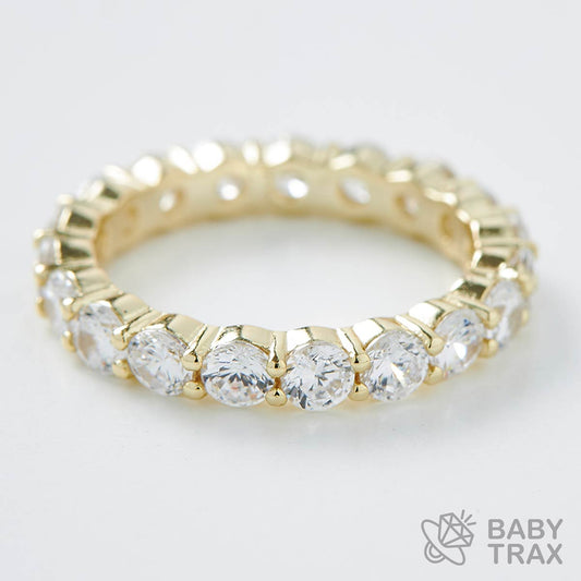 エタニティーリング 9号 YG 925silver ジルコニア長さ008mm 幅3mm 4RG5