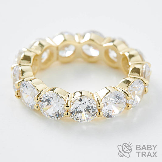 エタニティーリング 12号 YG 925silver ジルコニア長さ011mm 幅5mm 4RG6