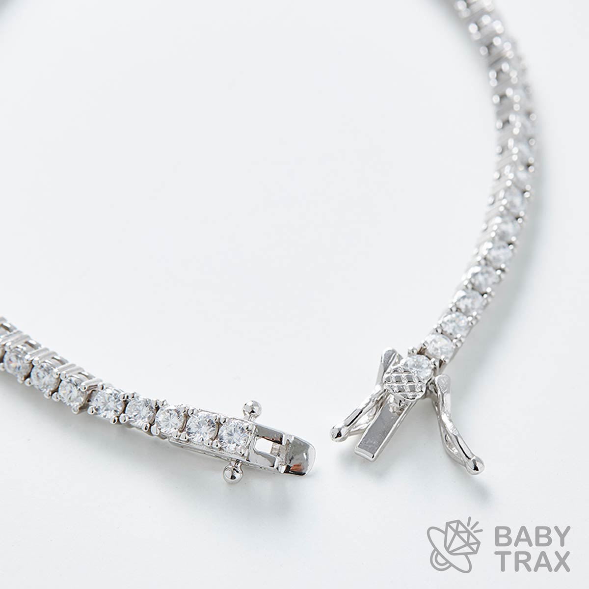 テニスブレスレット WG 925silver ジルコニア長さ175mm 幅3mm 4TB1