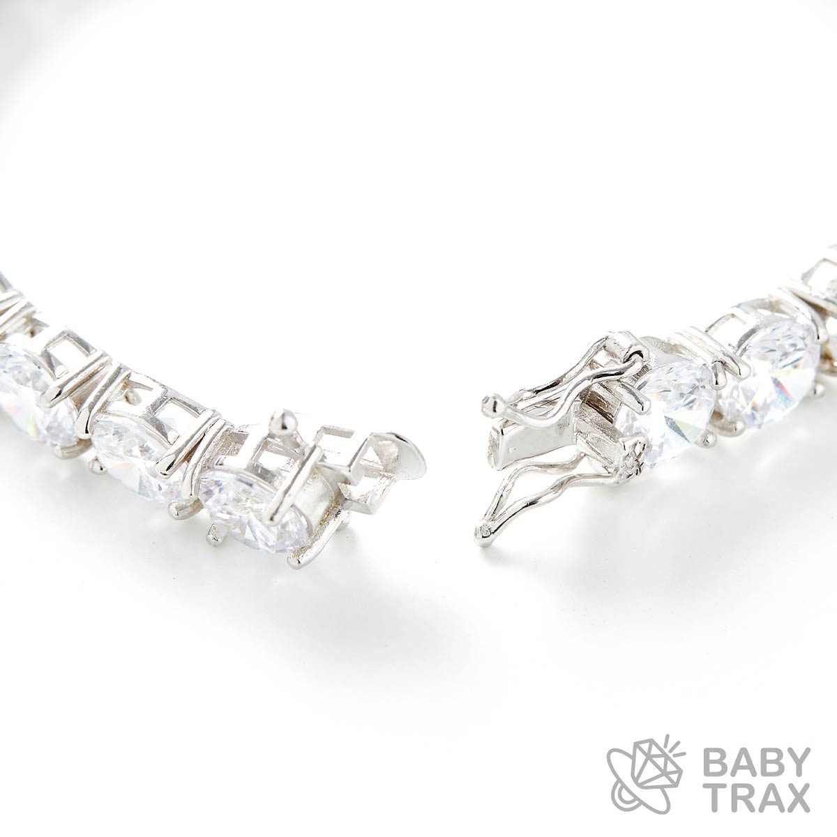 テニスブレスレット WG 925silver ジルコニア長さ200mm 幅7mm 4TB3