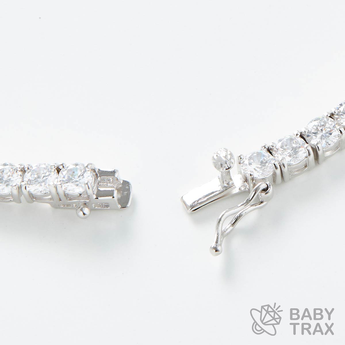 テニスチェーン ネックレス WG 925silver ジルコニア長さ455mm 幅4mm 4TN2