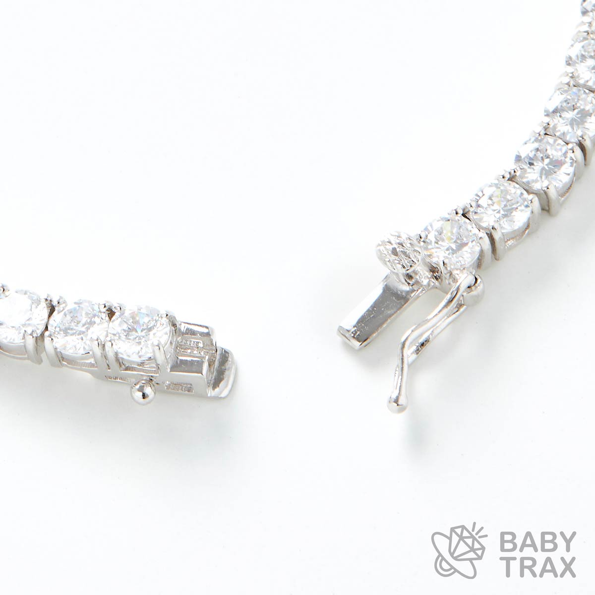 テニスチェーン ネックレス WG 925silver ジルコニア長さ510mm 幅4mm 4TN3