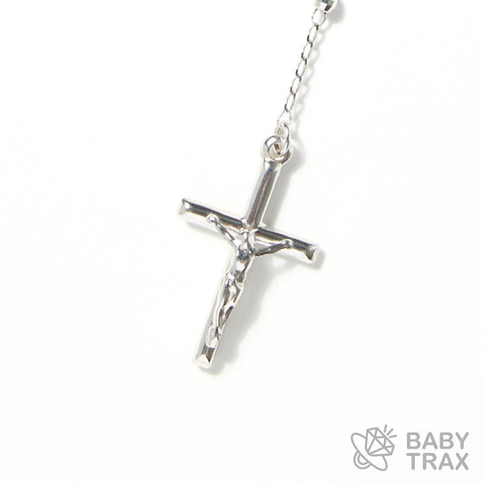 ロザリオネックレス  WGメッキ シルバー 925 BT0278 35㎝  7g