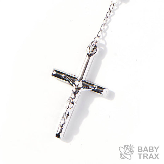 ロザリオクロスチェーン ホワイトゴールド 長さ34cm BT0362