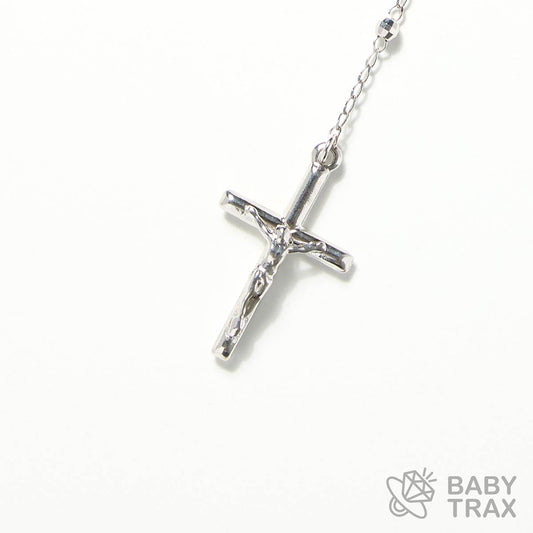 ロザリオネックレス  WGメッキ シルバー 925 43㎝  7g BT0367