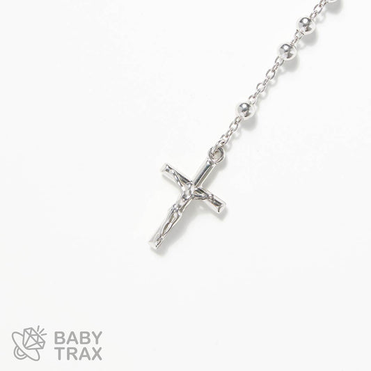 ロザリオネックレス  WGメッキ シルバー 925 46㎝  11g BT0386