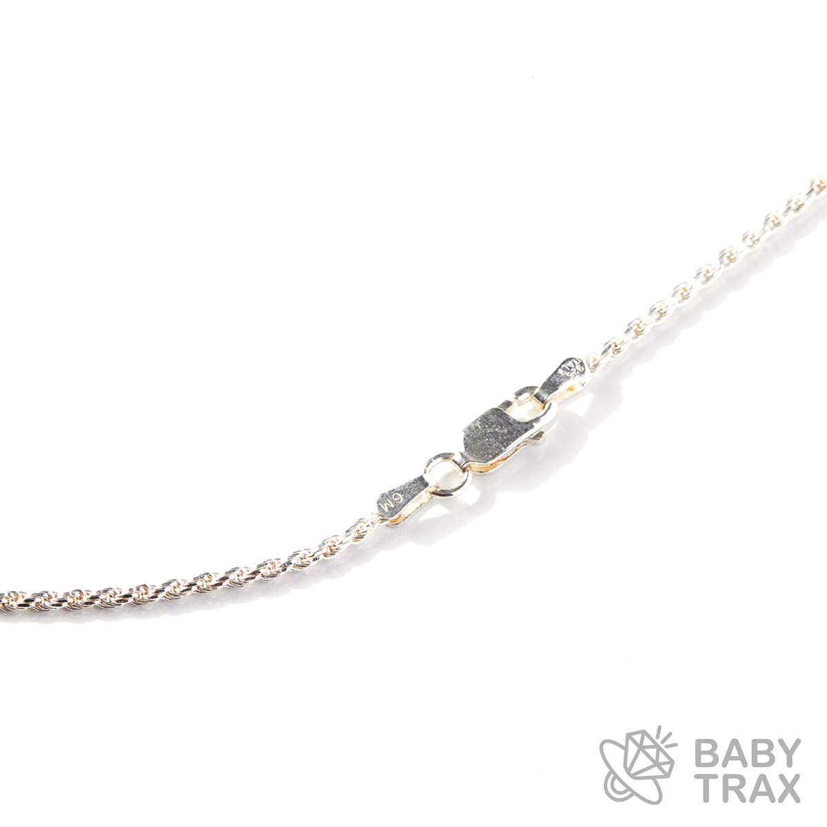 ロープチェーンネックレス ホワイトゴールド 長さ45.4cm BT0423