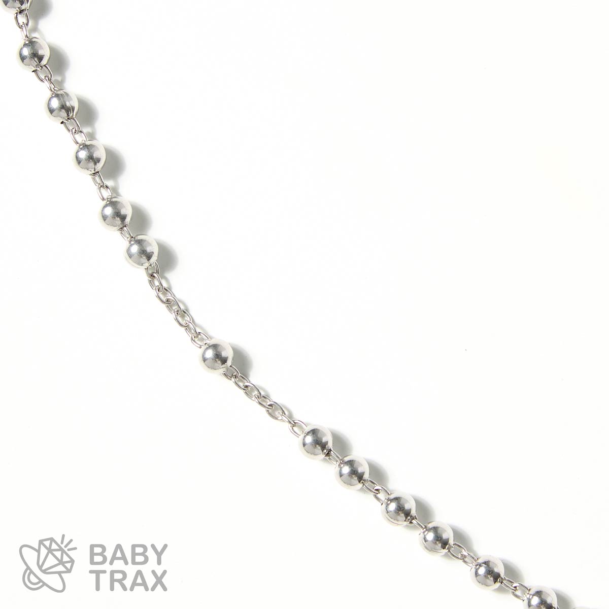 ロザリオネックレス WGメッキ シルバー 925 33㎝ 15g BT0454