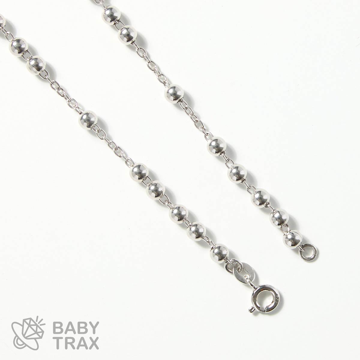 ロザリオネックレス WGメッキ シルバー 925 33㎝ 15g BT0454
