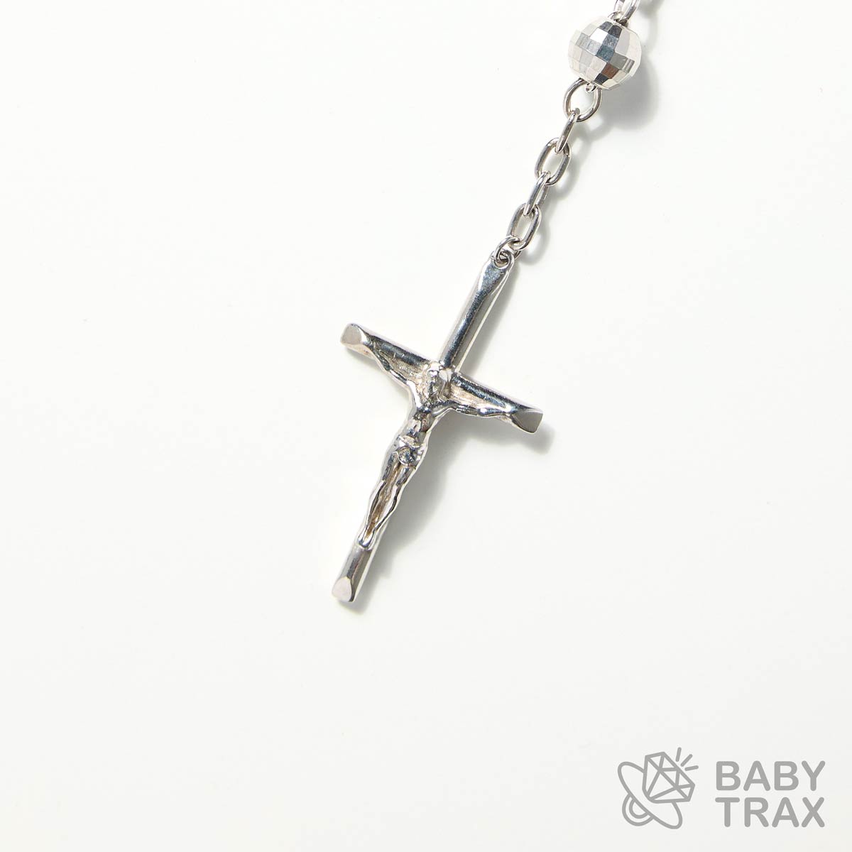 ロザリオネックレス WGメッキ シルバー 925 49㎝ 38g BT0461