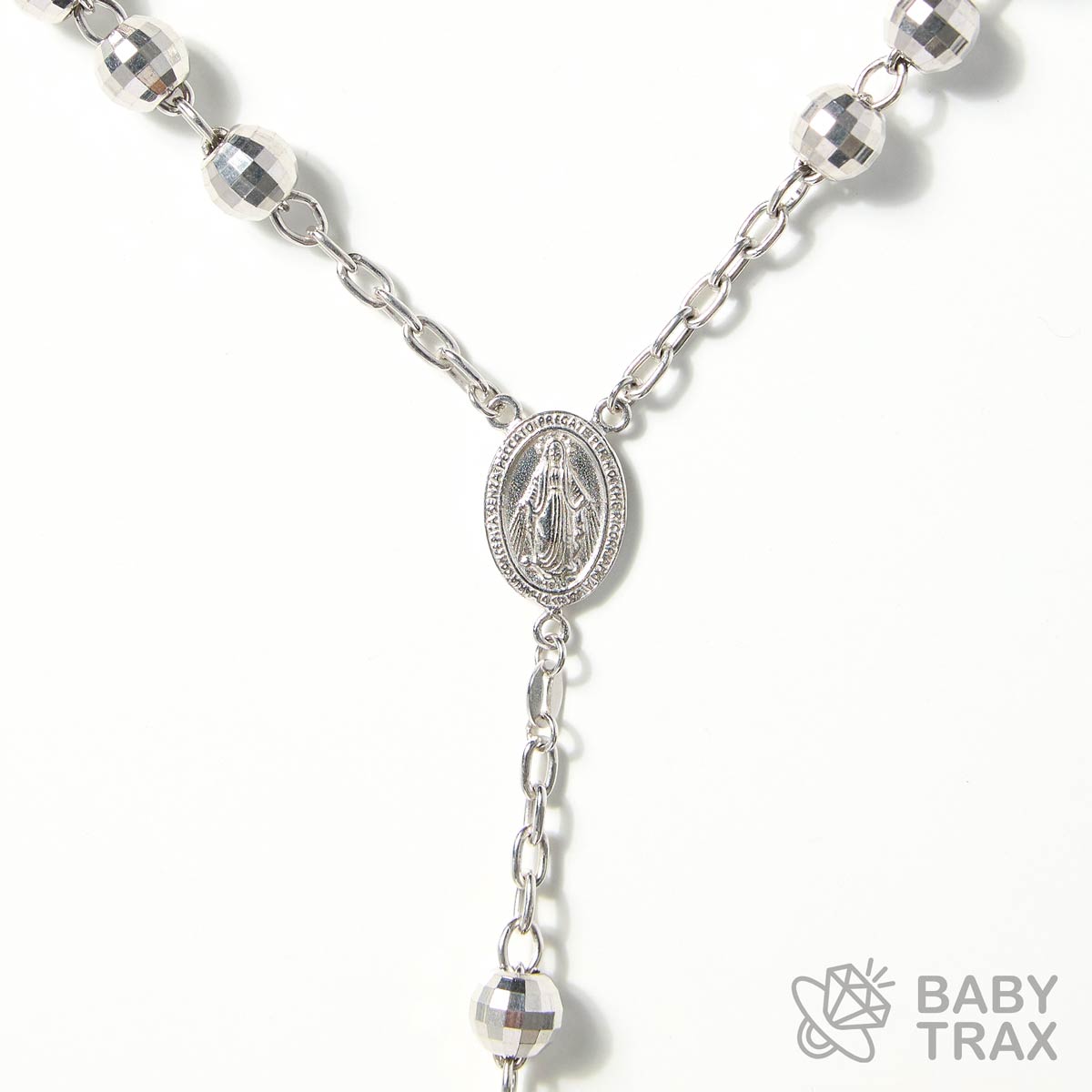 ロザリオネックレス WGメッキ シルバー 925 49㎝ 38g BT0461