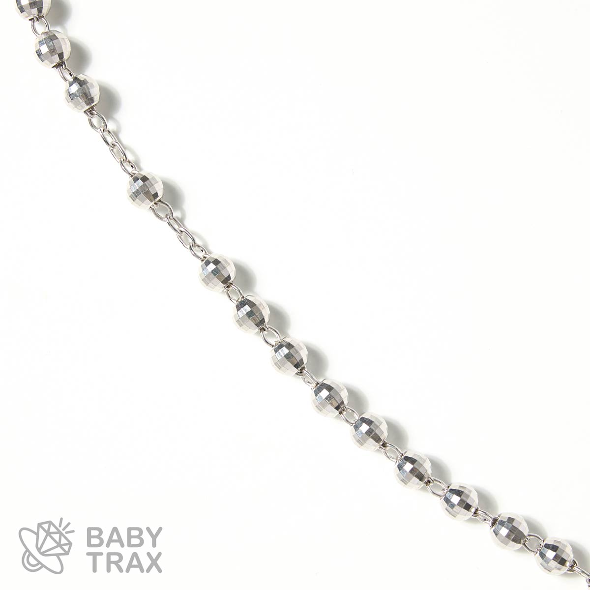 ロザリオネックレス WGメッキ シルバー 925 49㎝ 38g BT0461