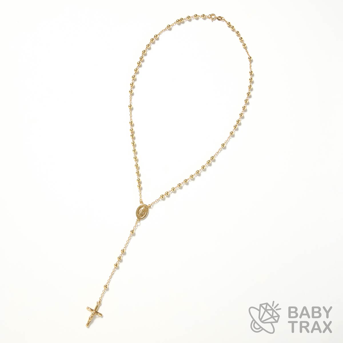 ロザリオネックレス YGメッキ シルバー 925 35㎝ 15g BT0468