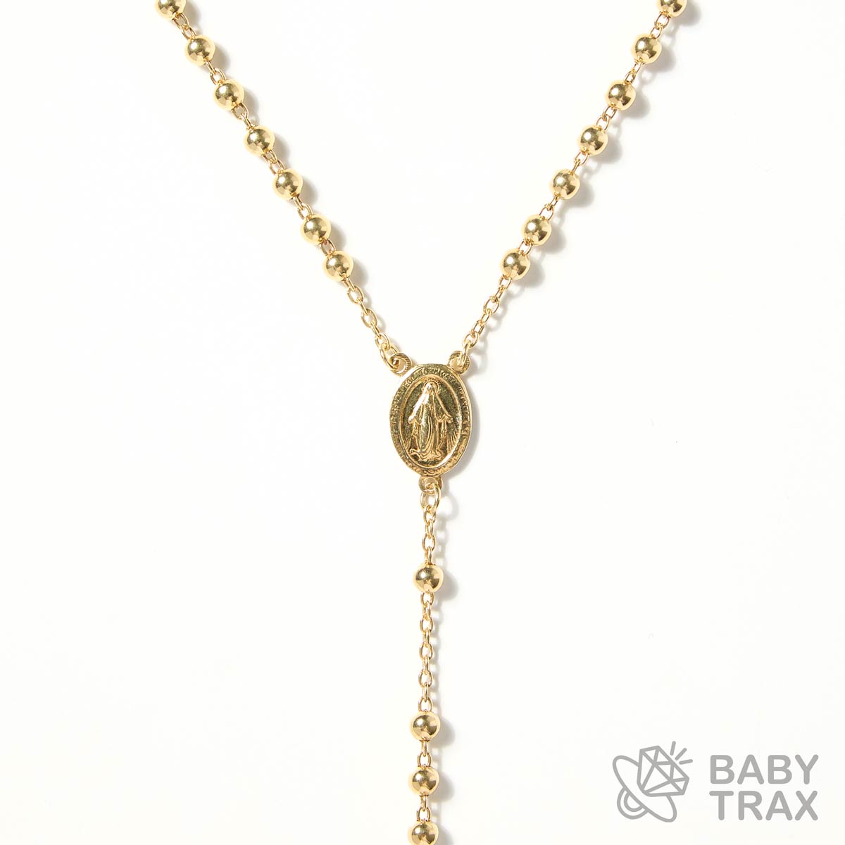 ロザリオネックレス YGメッキ シルバー 925 35㎝ 15g BT0468