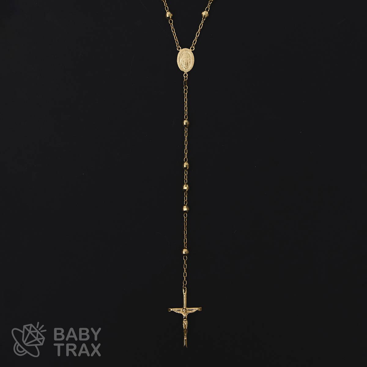 ロザリオネックレス YGメッキ シルバー 925 BT0481 50㎝ 18g