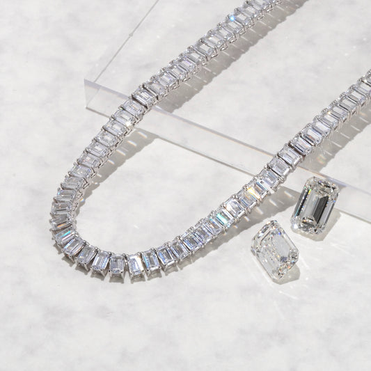 テニスチェーン ホワイトゴールド 幅4.9cm 長さ46cm BT TN13