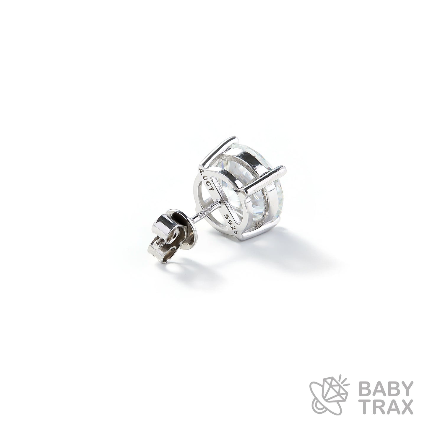 BABY シルバー925 モアサ 一粒ピアス JH01PC07【両耳セット】