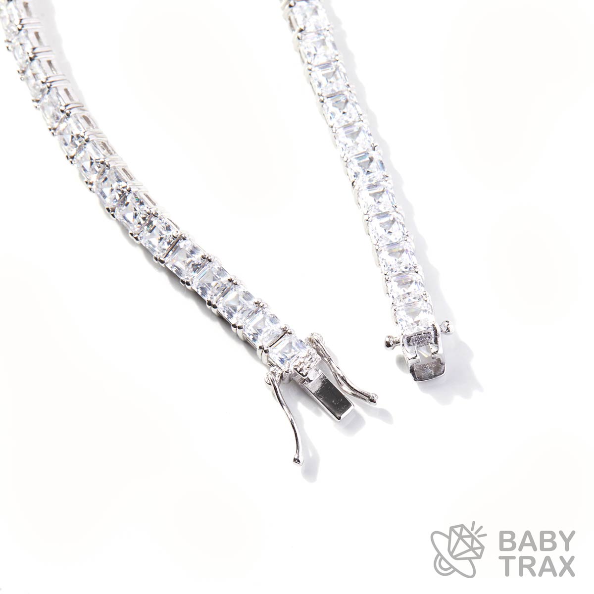 ジルコニア アッシャーブレスレット シルバー 長さ17.5cm TB16