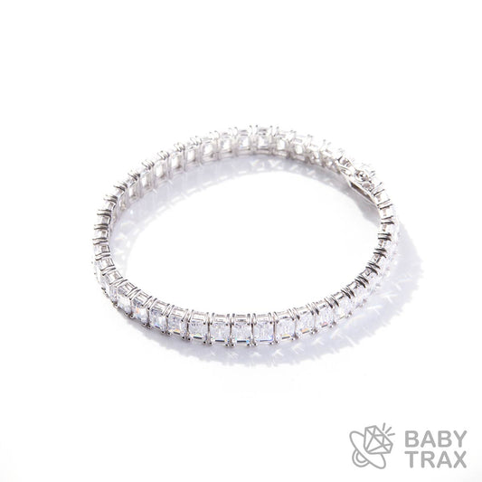 ジルコニア テニスブレスレット ホワイトゴールドメッキ シルバー925