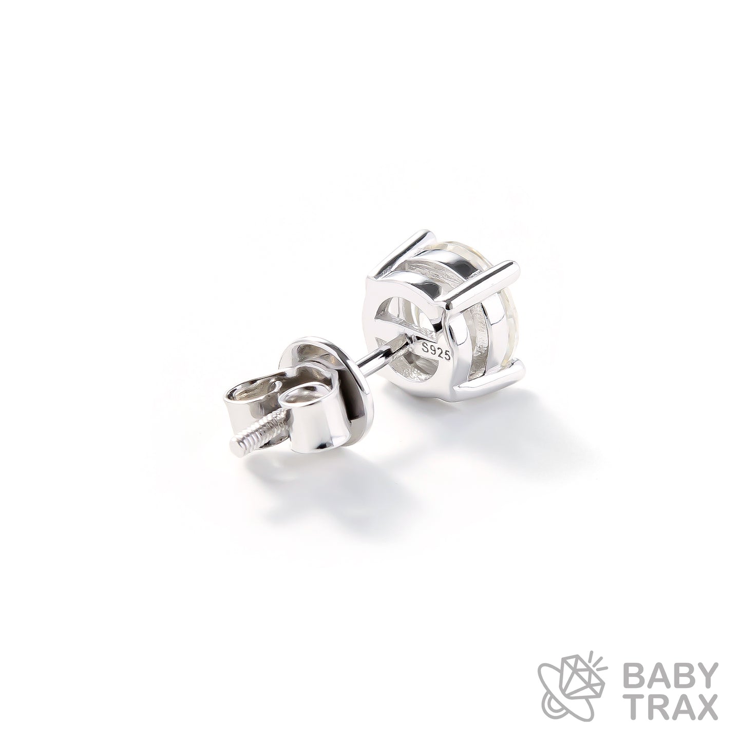 BABY シルバー925 モアサ 一粒ピアス JH01PC03【両耳用】ピアスセット