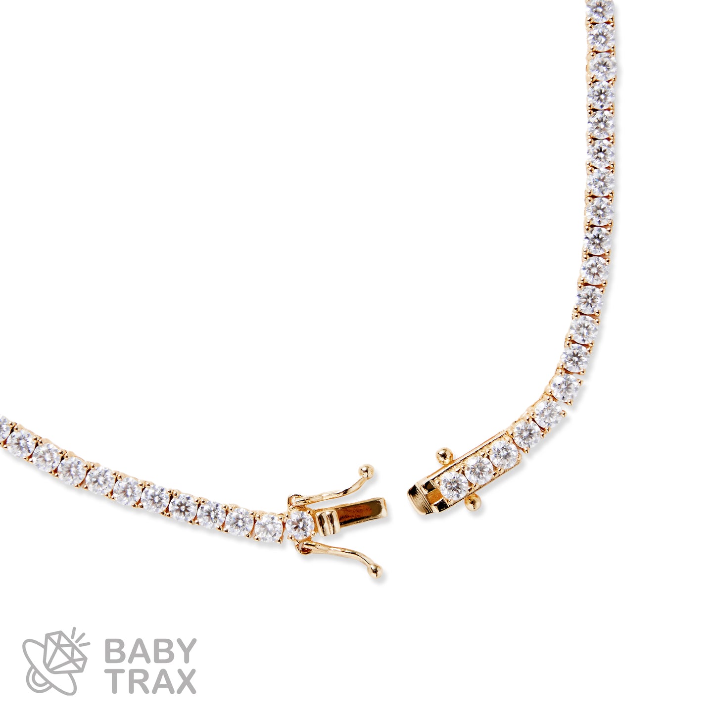 BABY シルバー925 モアサ テニスネックレス YGメッキ JH01TN03