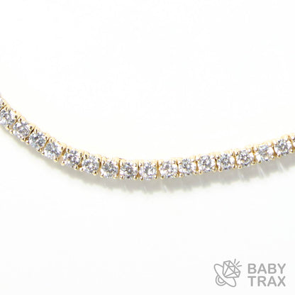 シルバー925 ジルコニア テニスネックレス 3mm 45.5cm YGメッキ 05G2TN-12