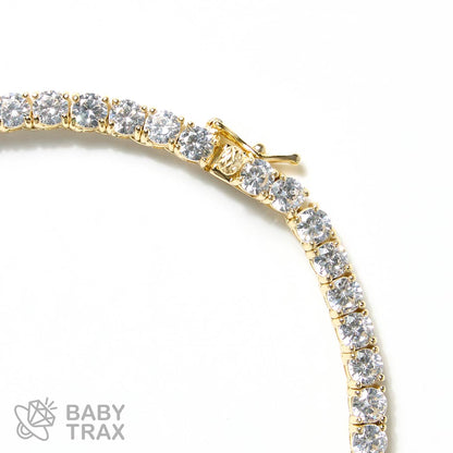 シルバー925 ジルコニア テニスネックレス 4mm 45.5cm YGメッキ 05G2TN-21