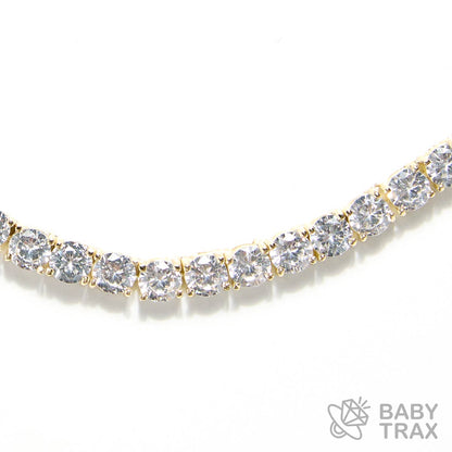 シルバー925 ジルコニア テニスネックレス 5mm 45.5cm YGメッキ 05G2TN-32