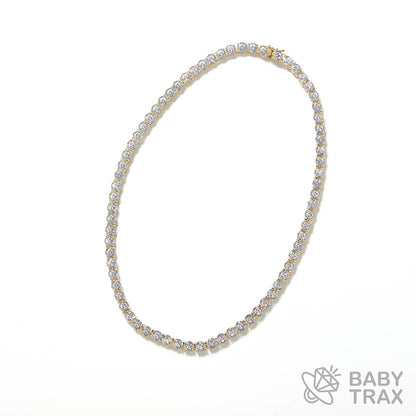 BABYシルバー925 ジルコニア テニスネックレス 6mm 45.5cm YGメッキ 05G2TN-43