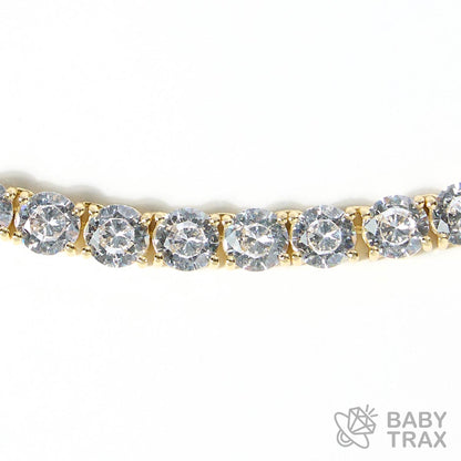 BABYシルバー925 ジルコニア テニスネックレス 6mm 45.5cm YGメッキ 05G2TN-43