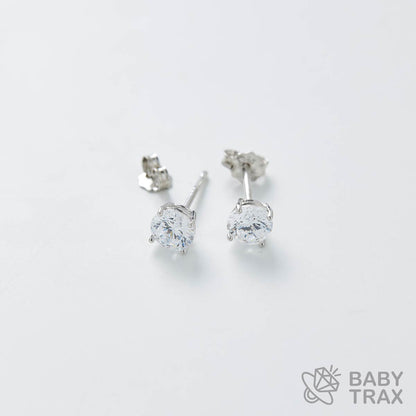 シルバーピアス WG 925silver ジルコニア長さ000mm 幅5mm 4PC1