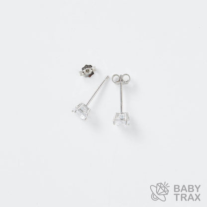 シルバーピアス WG 925silver ジルコニア長さ000mm 幅5mm 4PC1