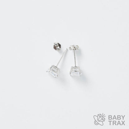 シルバーピアス WG 925silver ジルコニア長さ000mm 幅7mm 4PC2