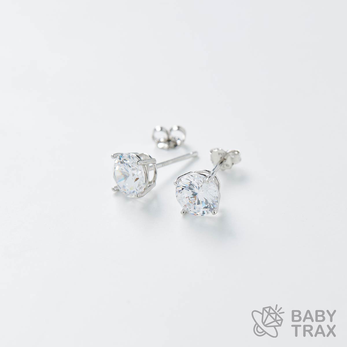 シルバーピアス WG 925silver ジルコニア長さ000mm 幅7mm 4PC3