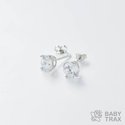 シルバーピアス WG 925silver ジルコニア長さ000mm 幅7mm 4PC3