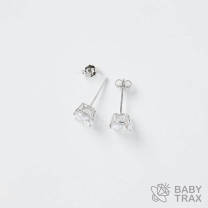 シルバーピアス WG 925silver ジルコニア長さ000mm 幅7mm 4PC3