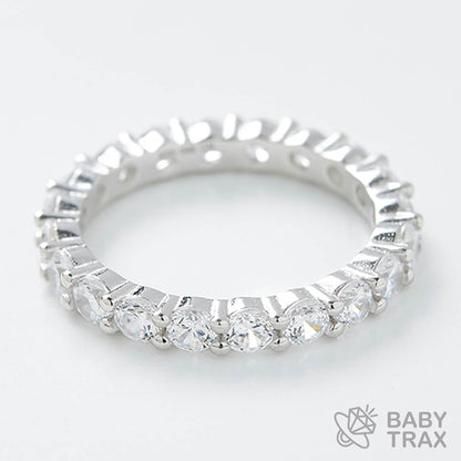 エタニティーリング 14号 WG 925silver ジルコニア長さ014mm 幅3mm 4RG24