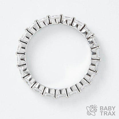 エタニティーリング 14号 WG 925silver ジルコニア長さ014mm 幅3mm 4RG24