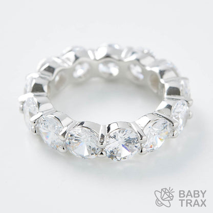 エタニティーリング 9号 WG 925silver ジルコニア長さ009mm 幅5mm 4RG25