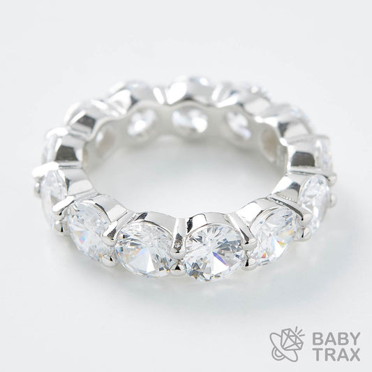 エタニティーリング 9号 WG 925silver ジルコニア長さ009mm 幅5mm 4RG25