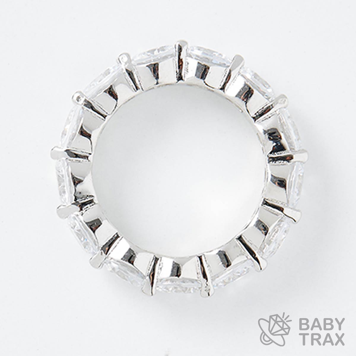 エタニティーリング 9号 WG 925silver ジルコニア長さ009mm 幅5mm 4RG25