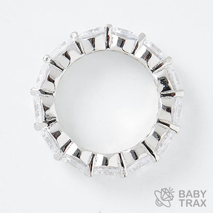 エタニティーリング 9号 WG 925silver ジルコニア長さ009mm 幅5mm 4RG25